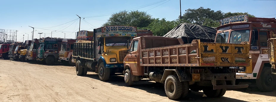 The Nelamangala Truck Terminal in the Indian state of Karnataka.